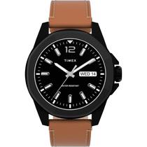 Relógio Timex Dress TW2U15100 com pulseira de couro para homens