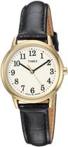 Relógio Timex Easy Reader, caixa de 30 mm, mostrador creme dourado