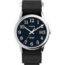 Relógio Timex Easy Reader, estojo de 35 mm, mostrador azul prateado, masculino Relógio Timex Easy Reader, estojo de 35 mm, mostrador azul prateado, masculino