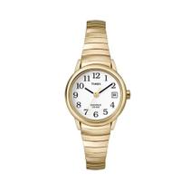 Relógio Timex Easy Reader, estojo feminino dourado de 25 mm