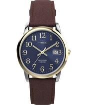 Relógio Timex Easy Reader Masculino - Caixa 35mm e Pulseira Marrom