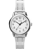 Relógio Timex Easy Reader para mulheres, pulseira prateada de 25 mm
