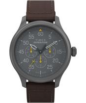 Relógio Timex Expedition Field para homens, estojo de 43 mm, pulseira marrom