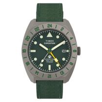 Relógio Timex Expedition Pineer Titanium Automático GMT Verde