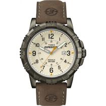 Relógio Timex Expedition - Pulseira de Couro Marrom e Caixa de Metal Robusto