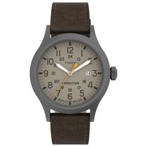 Relógio Timex Expedition Scout Gunmetal com Pulseira de Couro