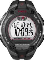 Relógio Timex Ironman Classic 30 de tamanho grande em preto/cinza/vermelho masculino Relógio Timex Ironman Classic 30 de tamanho grande em preto/cinza/vermelho masculino