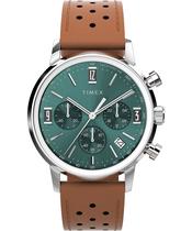 Relógio Timex Marlin Masculino - 40mm, Pulseira Marrom e Mostrador Verde