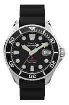Relógio Timex Mergulhador Deepwater Meridian 200 Tw2y40000 Preto Branco Preto Relógio Timex Mergulhador Deepwater Meridian 200 Tw2y40000 Preto Branco Preto