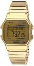 Relógio Timex T80 Dourado - Pulseira de Aço Inoxidável 34mm