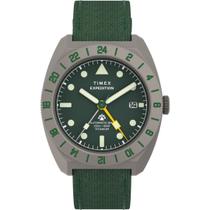 Relógio Timex Titanium Automatico Gmt Tw2y63400 Expedition Verde Cinza-escuro Verde Militar Relógio Timex Titanium Automatico Gmt Tw2y63400 Expedition Verde Cinza-escuro Verde Militar
