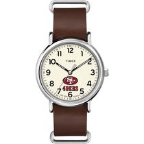 Relógio Timex Tribute NFL Weekender 40mm - Couro SF 49ers