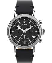 Relógio Timex Waterbury Traditional 40mm com Mostrador Preto e Pulseira Preta Relógio Timex Waterbury Traditional 40mm com Mostrador Preto e Pulseira Preta