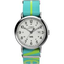 Relógio Timex Weekender, estojo de 40 mm, pulseira azul para homens