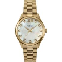 Relógio Timex Women's Legacy 34 mm dourado MOP com mostrador 50 m