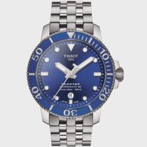 Relógio Tissot Seastar 1000 azul automático Powermatic 80 T120.407.11.041.00