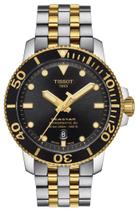 Relógio Tissot Seastar 1000 Powermatic 80 com preto com pulseira de aço - T120.407.22.051.00