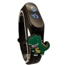 Relógio Touch Infantil Dinossauro Verde Pulseira Preta - Smactudo Relógio Touch Infantil Dinossauro Verde Pulseira Preta - Smactudo