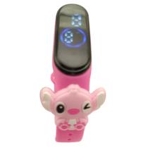 Relógio Touch Infantil Stitch Pisca_Resistente à Água_Rosa