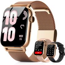 Relógio Trendia 1,83" Fitness Tracker Waterproof Gold
