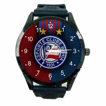 Relógio Tricolor Baiano De Pulso Unissex Futebol Escudo T27
