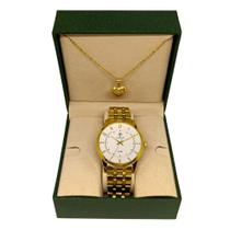 Relógio Tuguir Feminino Ref: Tg30248 Casual Dourado + Semijoia Relógio Tuguir Feminino Ref: Tg30248 Casual Dourado + Semijoia