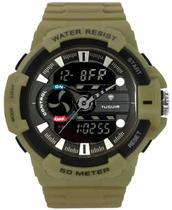 Relógio Tuguir Masculino AnaDigi TG3J8009 Verde Ref TG30161