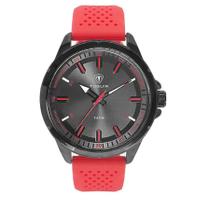 Relógio Tuguir Masculino Borracha TG162 - Preto e Vermelho TG30204