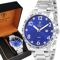 Relógio Tuguir Masculino Prata Original Analógico Garantia