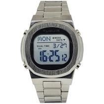 Relógio Tuguir Masculino Ref: Tg30323 Digital Retangular Prateado