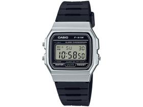 Relógio Unissex Casio Digital Esportivo Standard - F-91WM-7ADF Preto