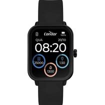 Relógio Unissex Condor Smartwatch Original Preto COSMART1AA8P Pulseira Silicone Preto