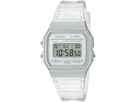 Relógio Unissex Digital Casio Standard - F-91WS-7DF Transparente