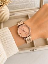 Relógio unissex redondo clássico quartz a prova d'agua pulseira relógio banho:rosé gold Relógio unissex redondo clássico quartz a prova d'agua pulseira relógio banho:rosé gold