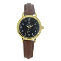 Relógio Unissex Tuguir Analógico Imperium TG30513 Preto e Marrom e Dourado