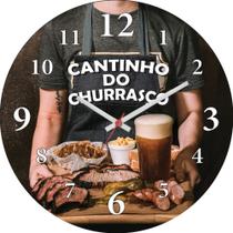 Relógio Vinil Cantinho Do Churrasco Silencioso - Intempo Design