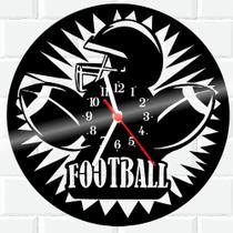 Relógio Vinil Disco Lp Parede Futebol-Americano Football 3 - 3D Fantasy
