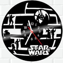 Relógio Vinil Disco Lp Parede Star-Wars Estrela da Morte 6