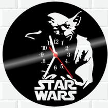 Relógio Vinil Disco Lp Parede Star-Wars Mestre Yoda Jedi 2