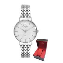Relógio Vintage Mondaine Feminino Original de Pulso Prateado