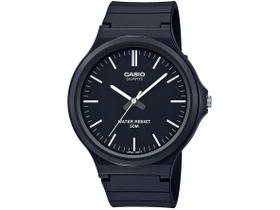 Relógio Vintage Unissex Masculino Feminino Casio Classico Analógico Preto Prova Dágua Redondo Casual Preto MW-240-1EVDF