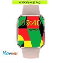 Relógio W29 Pro Microwear Smartwatch Watch 9 Pro W29 Pro Série 9 Tela 2.02' - Rosa Gold 2024