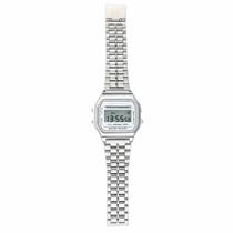 Relogio WR Classico Digital Luz Verde Luminoso Cronometro Data Vintage Quadrado Retangular Rose Prata Relogio WR Classico Digital Luz Verde Luminoso Cronometro Data Vintage Quadrado Retangular Rose Prata