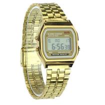 Relógio WR Digital Aço Vintage Unisex - Dourado