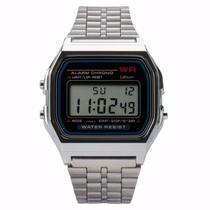 Relógio WR Digital Aço Vintage Unisex - Prata Relógio WR Digital Aço Vintage Unisex - Prata