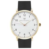 Relógio Wristology Numbers Nurse Gold com pulseira de silicone preta
