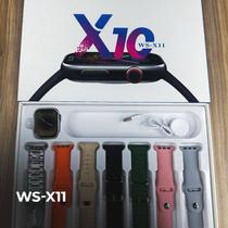 Relógio WS-X11 Kit 7 Pulseiras Custo-Benefício Séries 10 Smartwatch Bluetooth + Monitor Cardíaco Relógio WS-X11 Kit 7 Pulseiras Custo-Benefício Séries 10 Smartwatch Bluetooth + Monitor Cardíaco