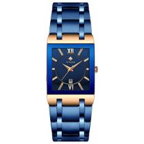 Relógio Wwoor Masculino Luxo Quartzo Blue