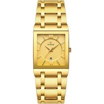 Relógio Wwoor Masculino Luxo Quartzo Gold