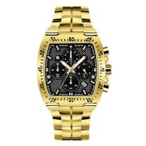 Relógio Wwoor Masculino Militar Luxo Quartzo - Gold / Black